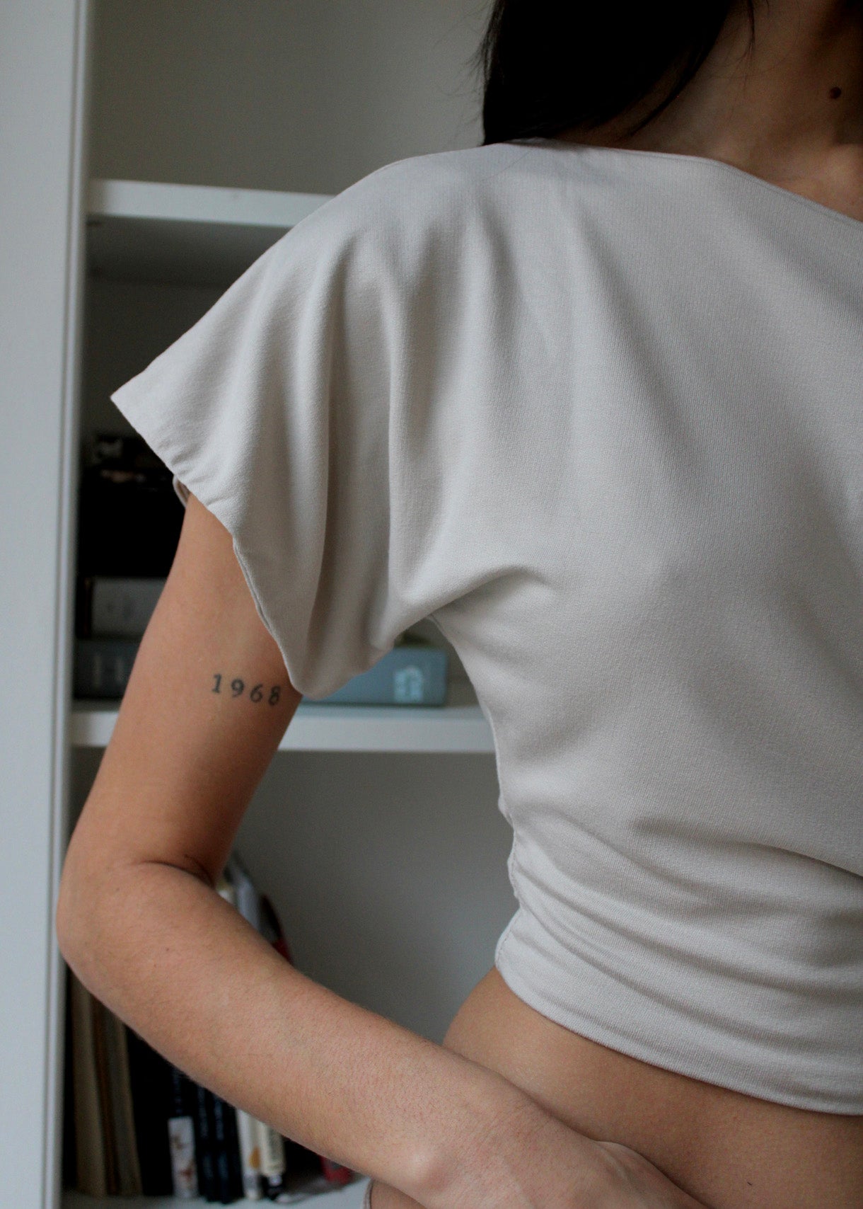 Offshoulder Top Taupe